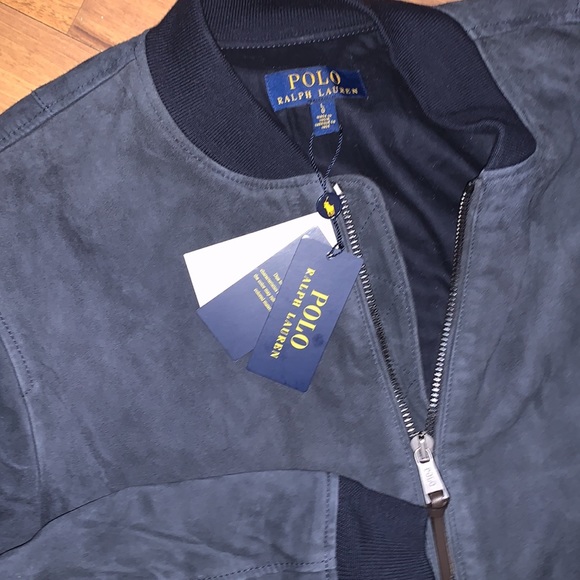 New Polo Ralph Lauren Goat Suede Aviator Bomber Jacket - Picture 6 of 7
